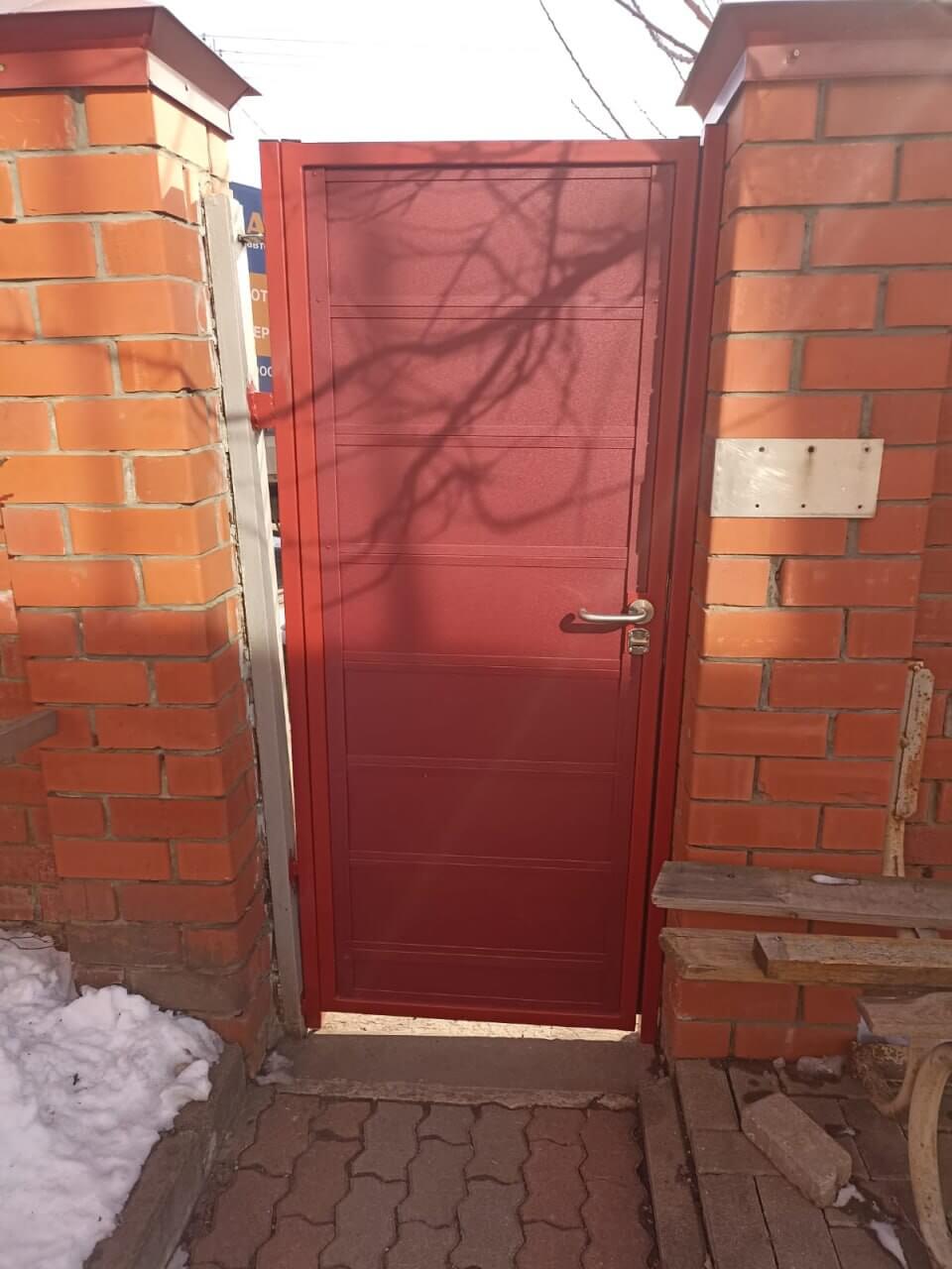Ворота и калитка из металлопланкена 4м RAL3005 Красное Вино, Стальной Бархат фото 2 в Йошкар-Оле