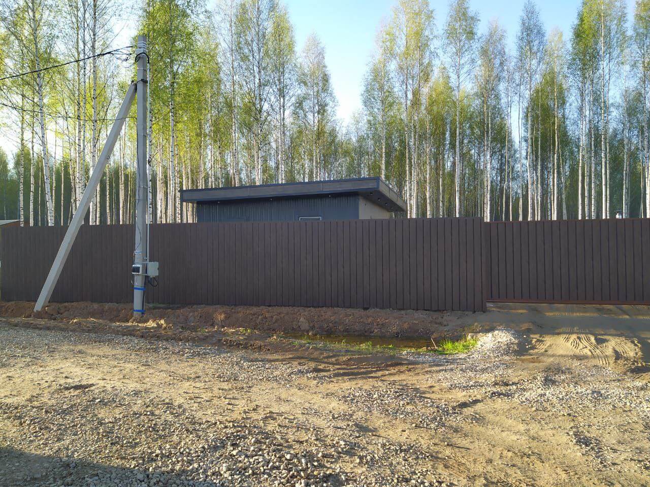 Забор из металлосайдинга ЕВРО-БРУС 25м Темный Каштан 3D Принтек фото 1 в Йошкар-Оле