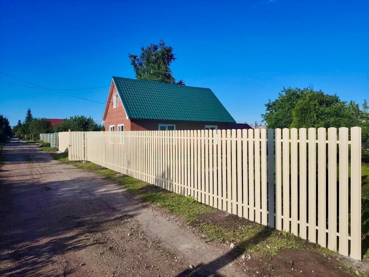 Забор из евроштакетника 16м RAL1015/1015 Слоновая Кость двусторонний в Йошкар-Оле