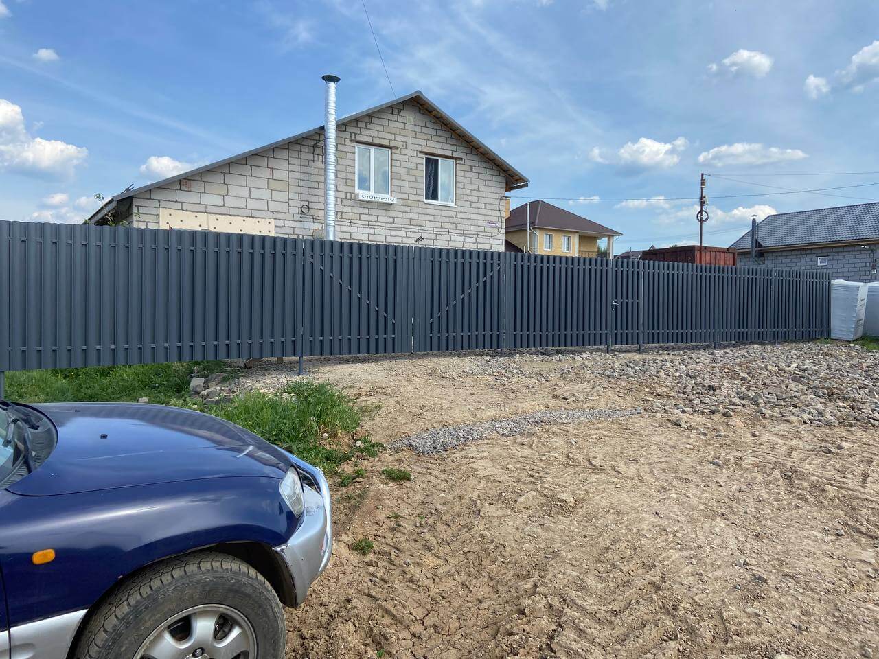 Забор из евроштакетника 16м RAL7024 Серый Графит фото 5 в Йошкар-Оле