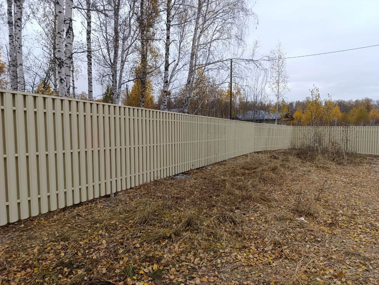 Забор из евроштакетника 140м RAL1015/1015 Слоновая Кость двусторонний фото 1 в Йошкар-Оле