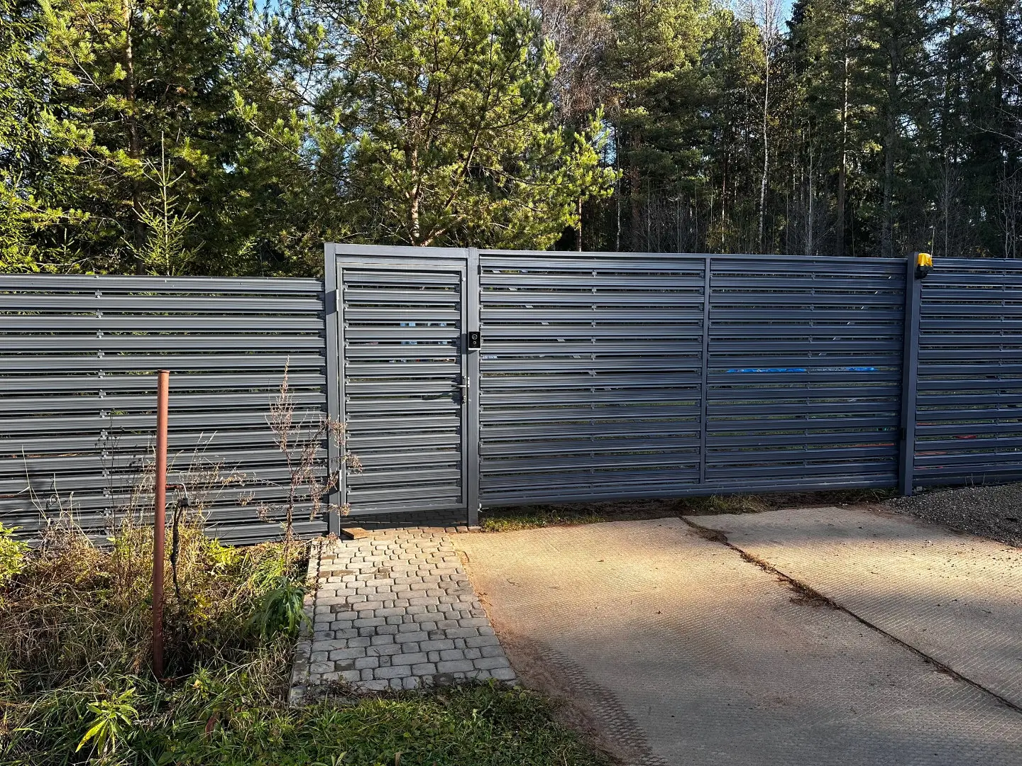Забор-ранчо из евроштакетника 10м RAL7024 Серый Графит в Йошкар-Оле